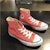 Converse All Star Tinggi 'Denim Merah Coral Dicuci' 161417c