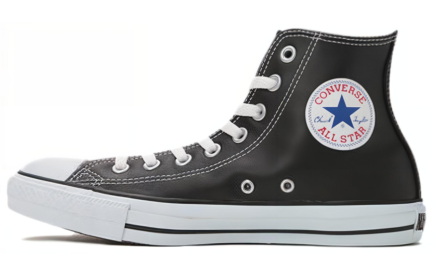 Converse All Star Leather High Top 'Black White'