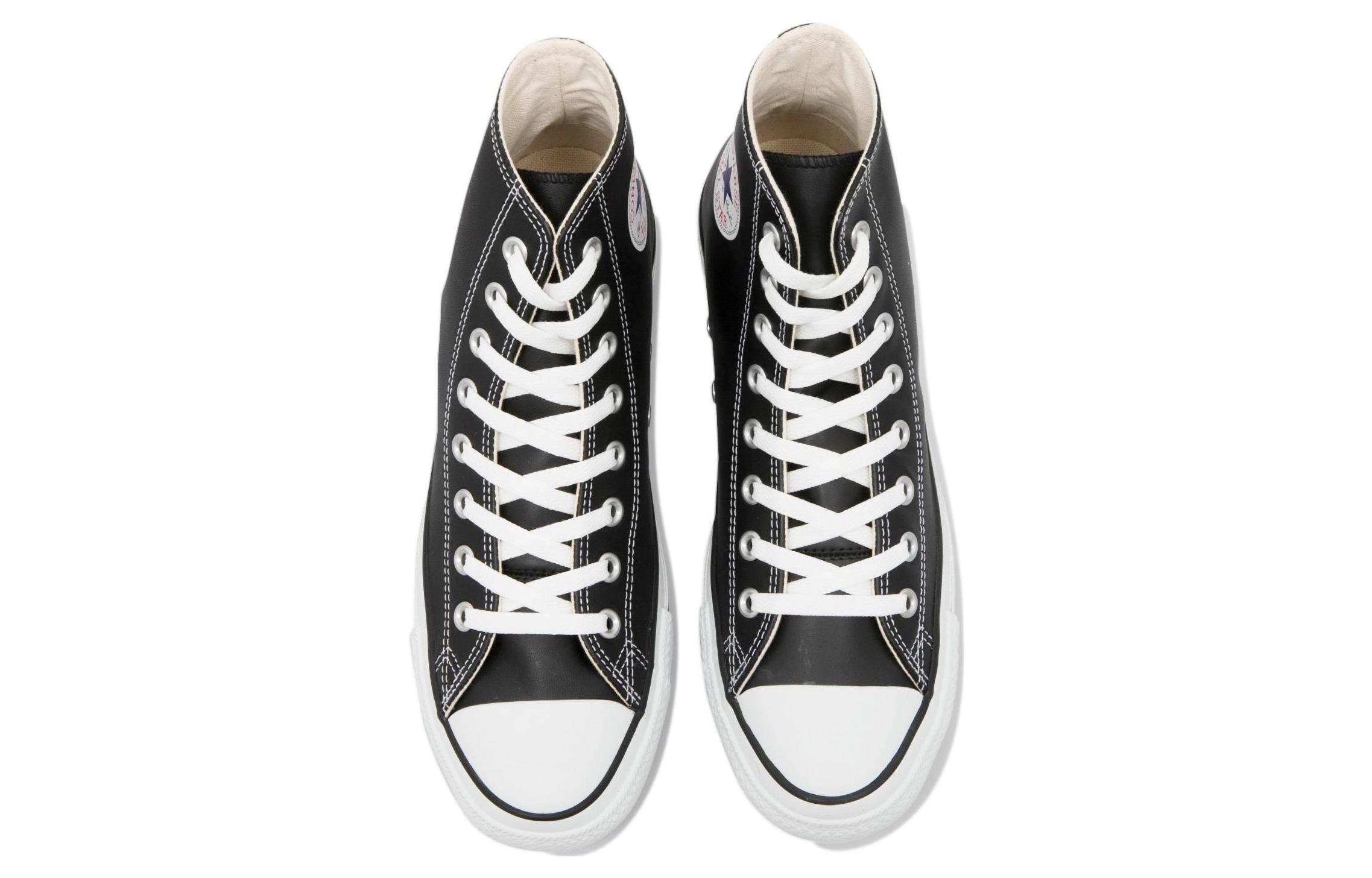 Converse All Star Leather High Top 'Black White' 圖 4