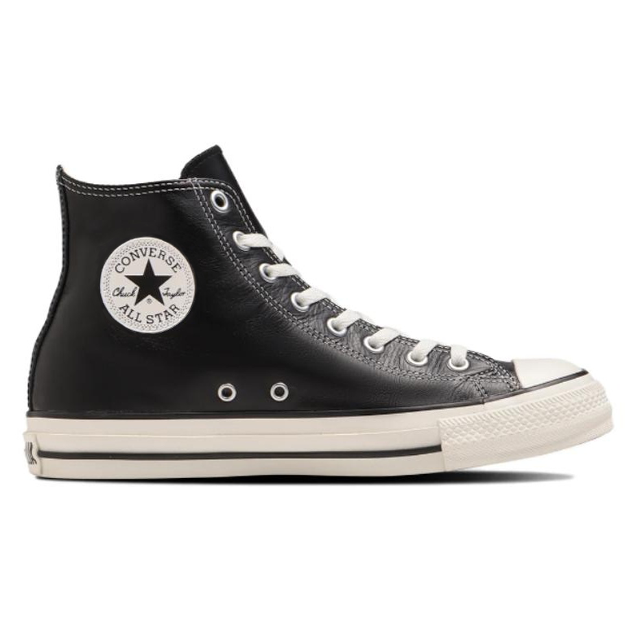 Converse All Star Olive Green Leather Hi Black 圖 2