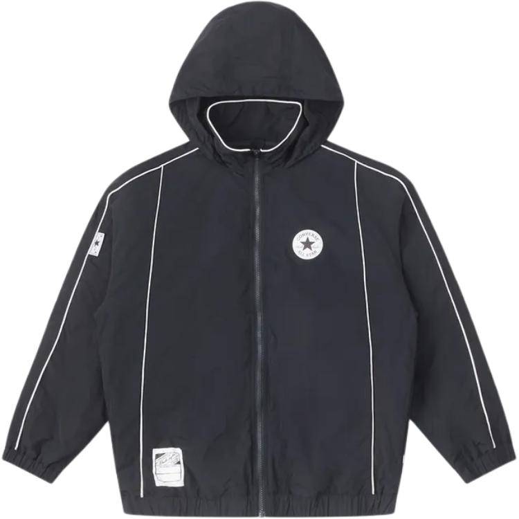 Converse All Star Unisex Casual Black Hooded Jacket 10027960-A02