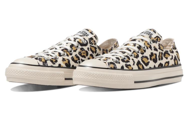 Lookbook Converse All Star Us Leopard Ox 潮流舒適 防滑耐磨 低筒 帆布鞋 男女同款 白棕 日版