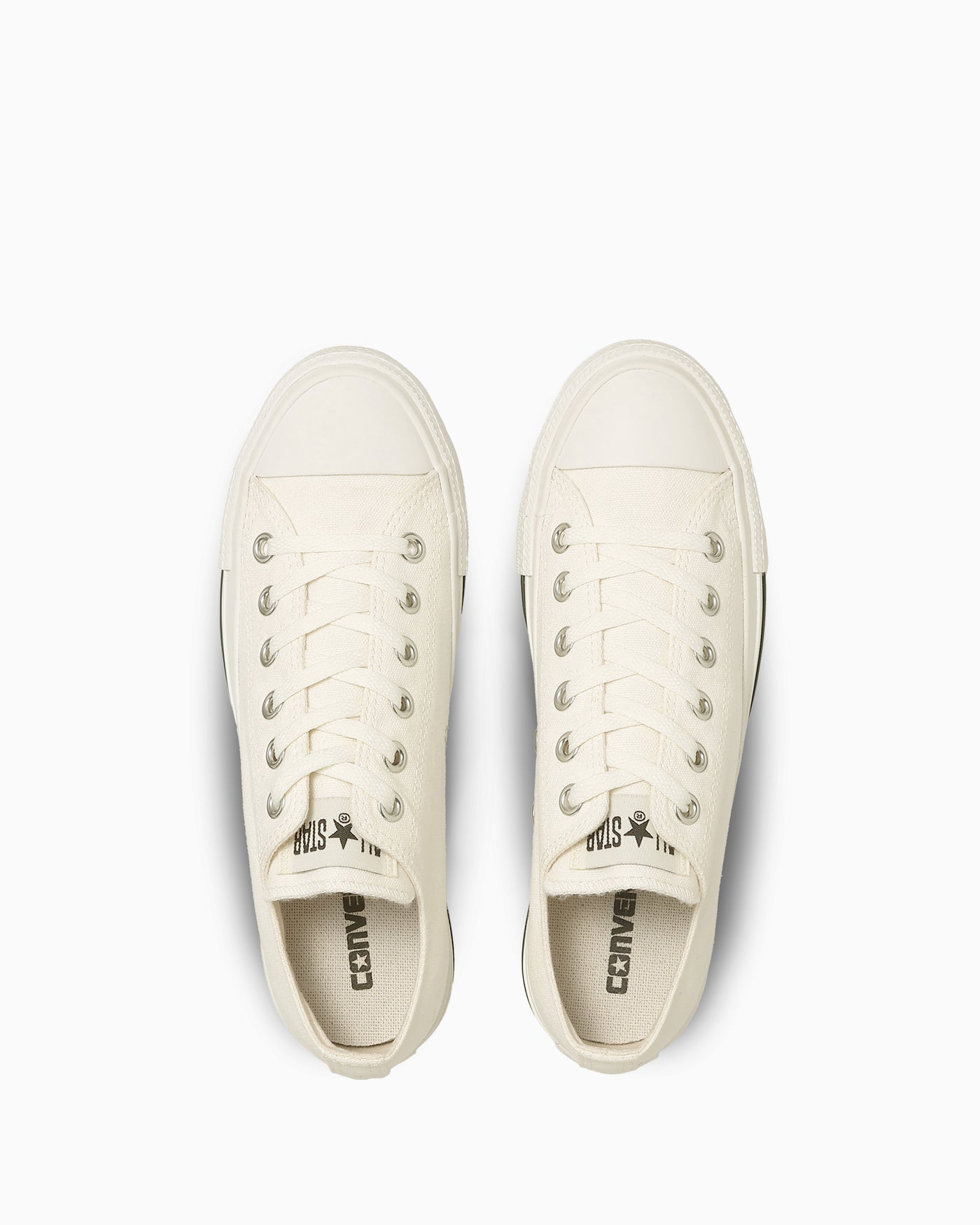 Shop Converse All Star Washed Canvas Ox Low Sneakers Snow White Putih 31317472