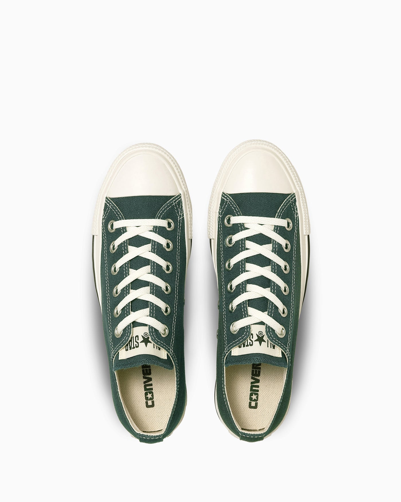 Shop Converse All Star Washed Canvas OX Sneakers Forest Green 31317471