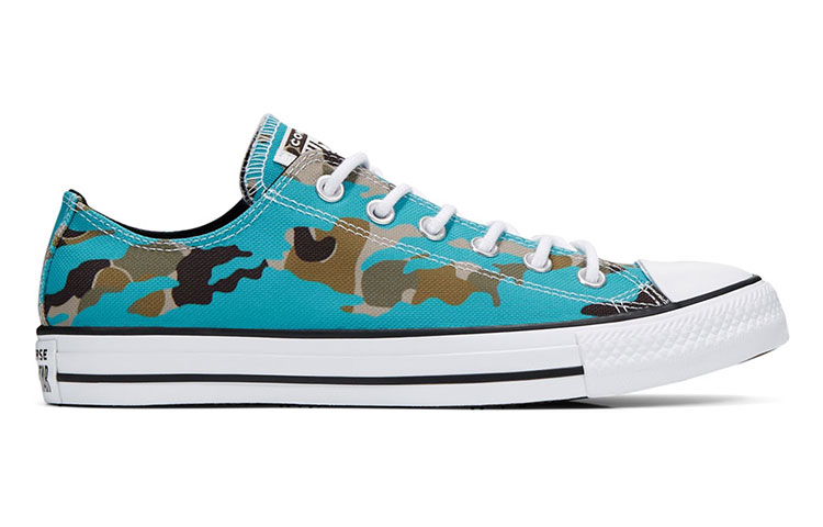 Converse Allover Camo Chuck Taylor All Star Low Top Camouflage 'Blue White' 圖 2