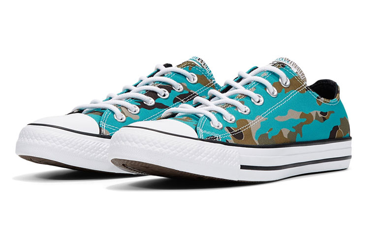 Converse Allover Camo Chuck Taylor All Star Low Top Camouflage 'Blue White' 圖 3