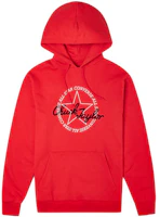 Converse Alphabet Print Pullover Hoodie Red Sportswear Series 10022265-A03 Converse Alphabet Print Pullover Hoodie Red Sportswear Series 10022265-A03