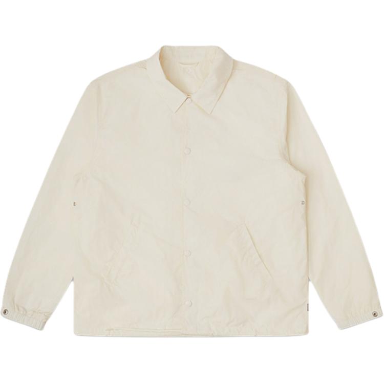 Converse Andover Coaches Jacket Beige Unisex Casual Shirt Collar Jacket 10026563-A04