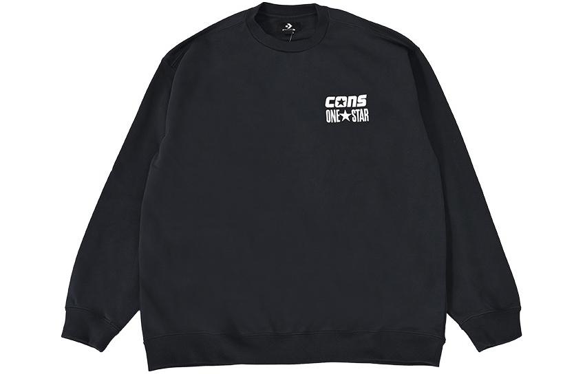 Converse Black Crewneck Solid Color Sweatshirt 10026900-A03