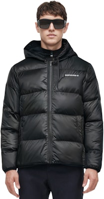 Chaqueta de Invierno Negra Converse Acolchada con Capucha Abrigada. 10021981-A01 Purchase Chaqueta de Invierno Negra Converse Acolchada con Capucha Abrigada. 10021981-A01