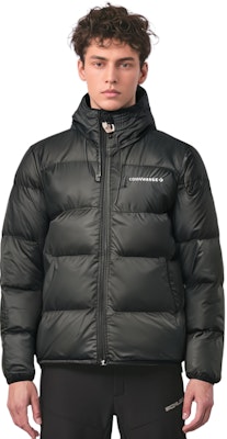 Chaqueta de Invierno Negra Converse Acolchada con Capucha Abrigada. 10021981-A01 Details for Chaqueta de Invierno Negra Converse Acolchada con Capucha Abrigada. 10021981-A01