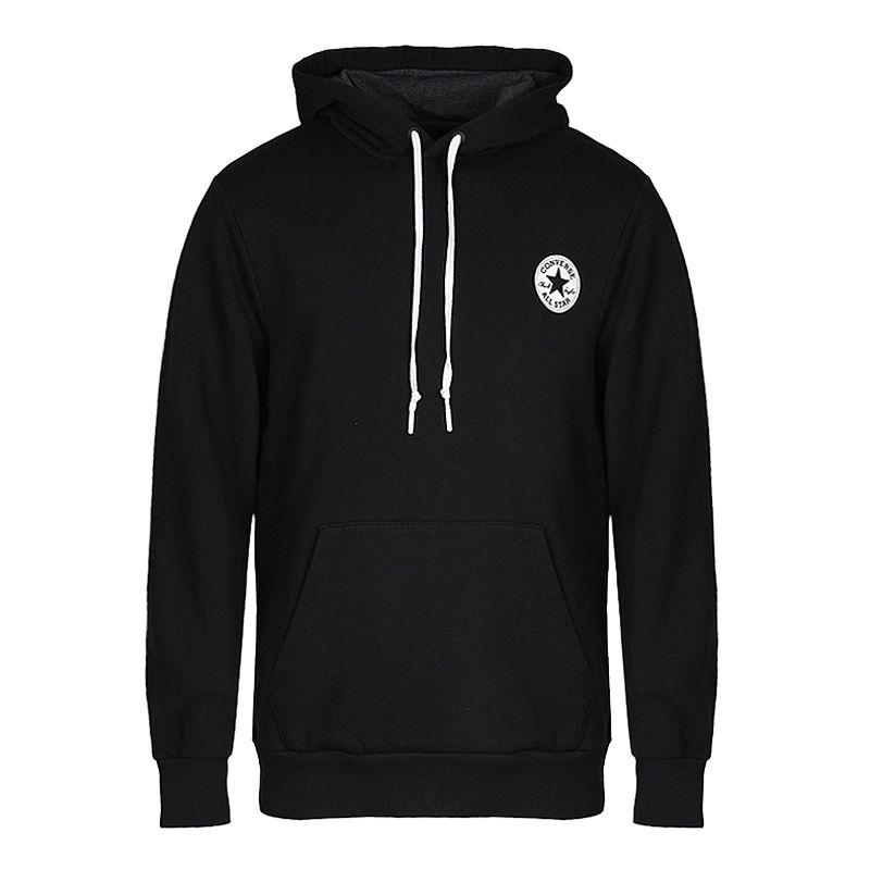 Converse Black Knitted Pullover Hoodie Long Sleeve Sweater 10006680-A02