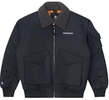 Converse Black Logo Outdoor Multi-Pocket Vintage Utility Jacket 10026921-A03 Converse Black Logo Outdoor Multi-Pocket Vintage Utility Jacket 10026921-A03