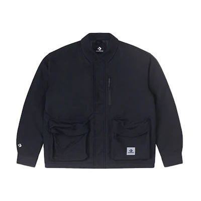 Converse Black Outdoor Casual Utility Pocket Long-Sleeve Jacket 10025264-A03