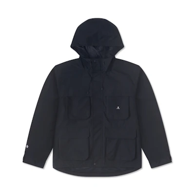 Converse Black Solid Retro Hooded Jacket 10026948-A03