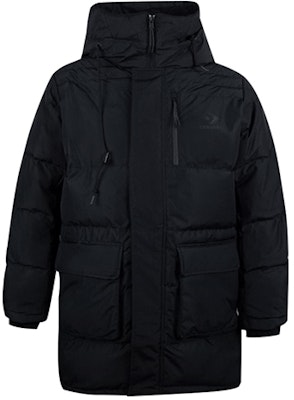 Chaqueta Acolchada Negra de Invierno Converse con Capucha. 10019323-A03 Order Chaqueta Acolchada Negra de Invierno Converse con Capucha. 10019323-A03