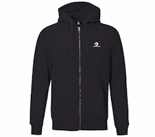 Converse Black Zip-Up Hoodie - Casual, Breathable Sportswear 10020341-A01 Converse Black Zip-Up Hoodie - Casual, Breathable Sportswear 10020341-A01