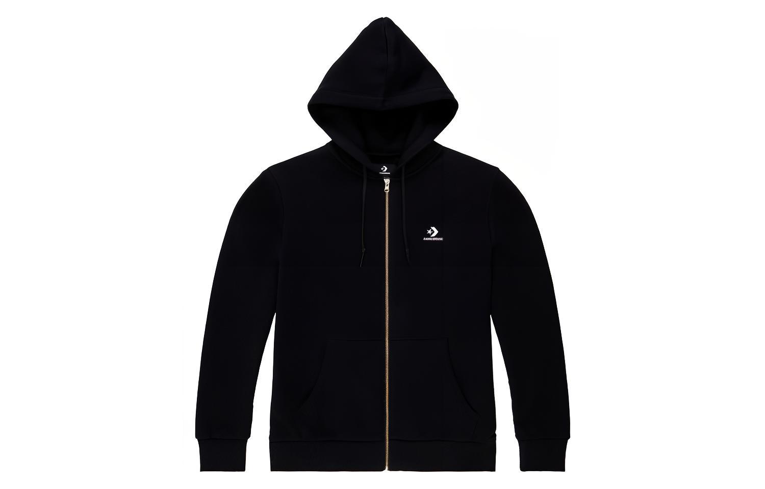 Converse Black Zip Hoodie Fleece Jacket 10019922-A01