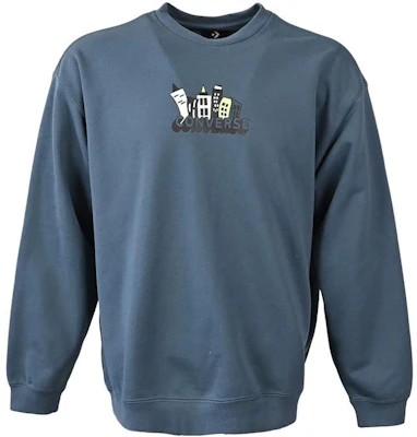 Converse 藍色手繪印花連帽長袖上衣 10025464-A02 Buy Converse 藍色手繪印花連帽長袖上衣 10025464-A02