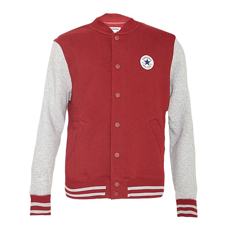 Converse Bordeaux Red Casual Single-Breasted Jacket 10003721-A03