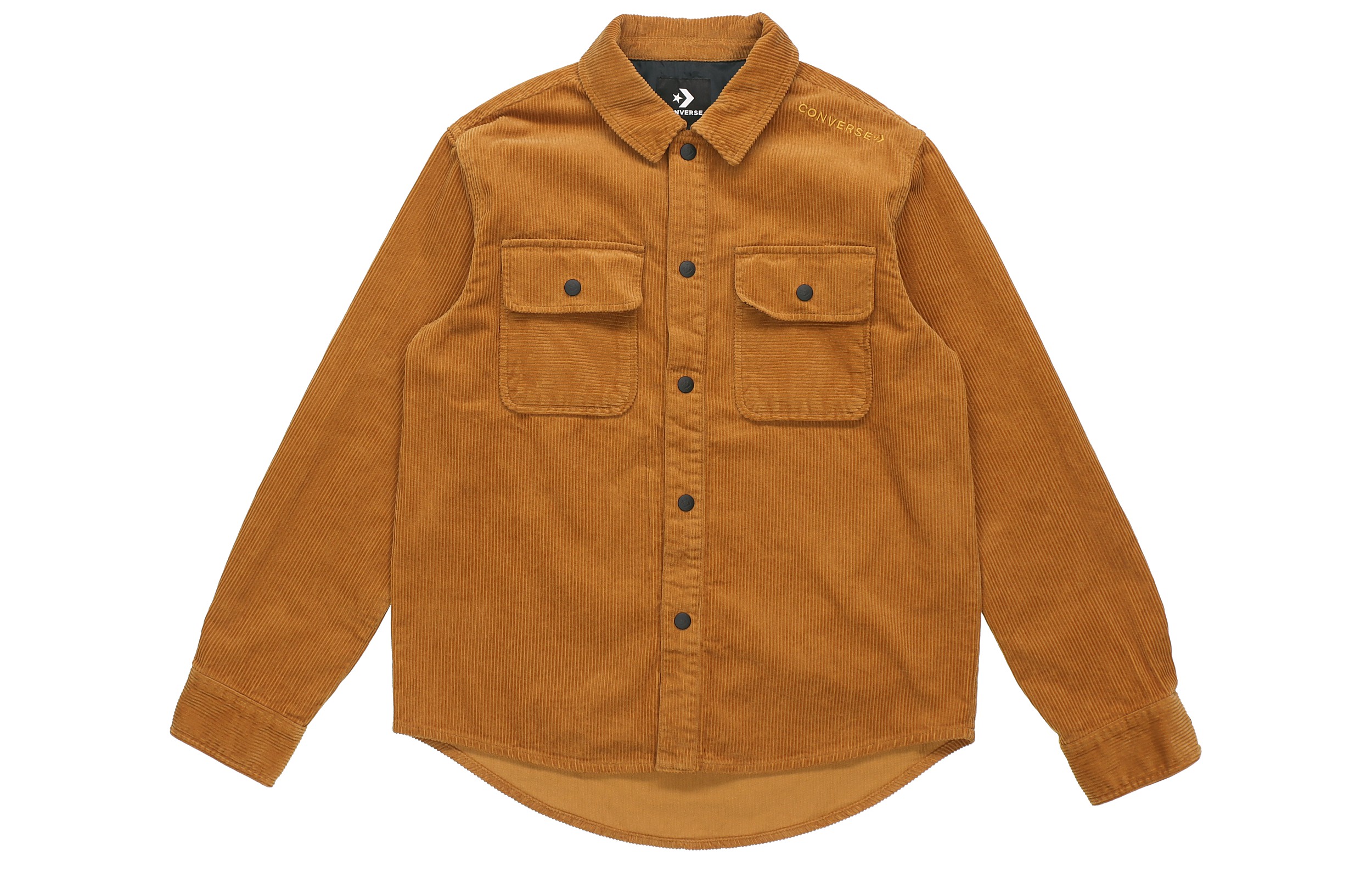 Converse Brown Corduroy Jacket - Retro College Style Outdoor Casual 10019954-A10