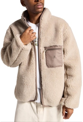 Converse Brown Reversible Solid Color Stand Collar Zip Jacket 10026727-A01 Buy Converse Brown Reversible Solid Color Stand Collar Zip Jacket 10026727-A01