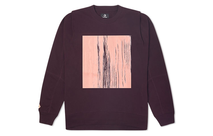 Converse Bubble Crew Unisex Retro Oversized Pullover Sweatshirt Brown Sugar 10021718-A03