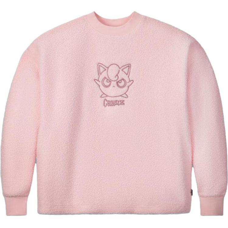 Converse Cartoon Embroidered Graphic Crewneck Sweatshirt Pink () 10023902-A01