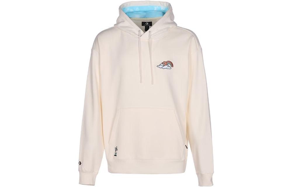 Converse Cartoon Print Hoodie Pullover Unisex Off-White Relaxed Fit 10025518-A01