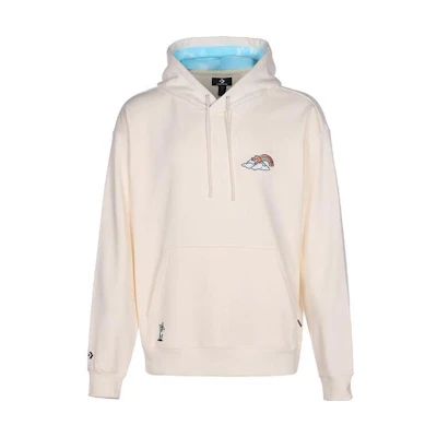 Converse Cartoon Print Hoodie Pullover Unisex Off-White Relaxed Fit 10025518-A01