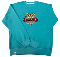 Converse Cartoon Print Relaxed Fit Crewneck Sweatshirt Unisex Blue Green 10024319-A03 Converse Cartoon Print Relaxed Fit Crewneck Sweatshirt Unisex Blue Green 10024319-A03