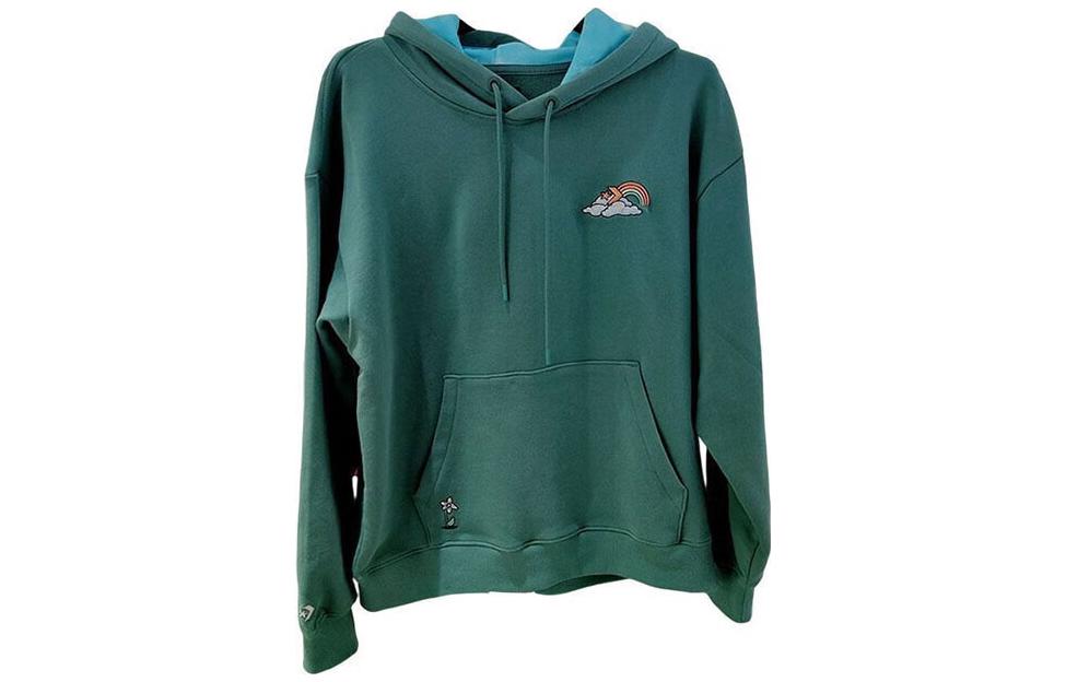 Converse Cartoon Rainbow Print Hoodie Green ( Casual Long Sleeve) 10025518-A02