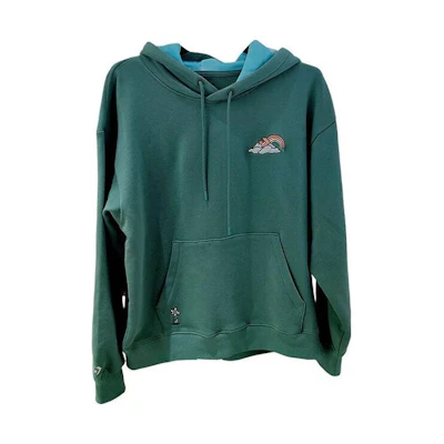 Converse Cartoon Rainbow Print Hoodie Green ( Casual Long Sleeve) 10025518-A02