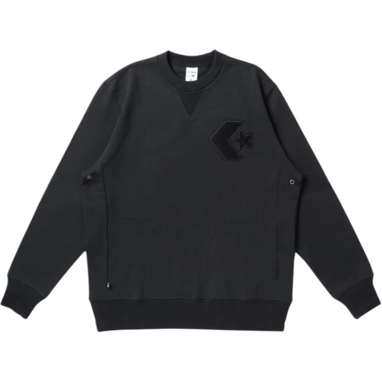 Converse Casual Crewneck Long-Sleeve Sweatshirt Black 4589871708-773
