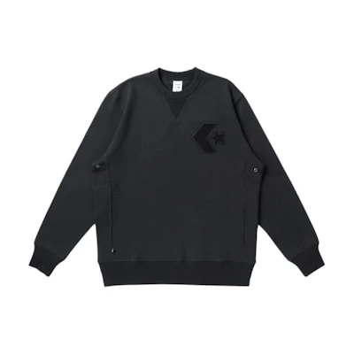 Converse Casual Crewneck Long-Sleeve Sweatshirt Black 4589871708-773