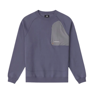 Converse Casual Crewneck Long-Sleeve Sweatshirt Purple 10027088-A02