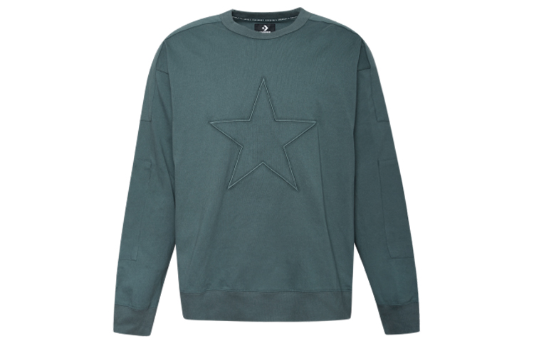 Converse Casual Crewneck Pullover Sweatshirt Green - 10017895-351