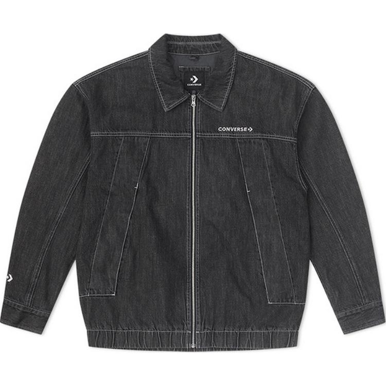 Converse Casual Polo-Collar Jacket Black 10027962-A02