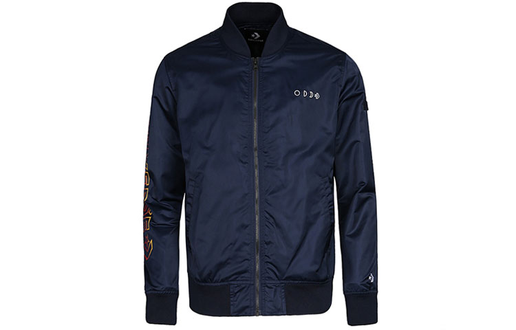 Converse Casual Printed Baseball Jacket Dark Navy Blue 10007769-A02