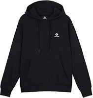 Converse Casual Pullover Hoodie Black Knit Sweater 10020343-A01 Converse Casual Pullover Hoodie Black Knit Sweater 10020343-A01
