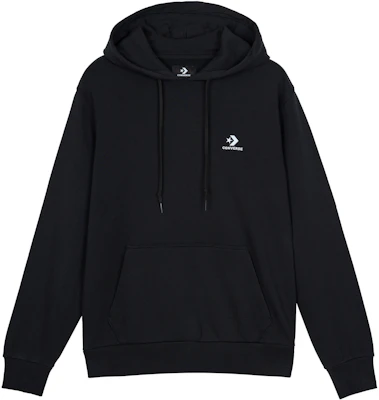 Converse Casual Pullover Hoodie Black Knit Sweater 10020343-A01 Buy Converse Casual Pullover Hoodie Black Knit Sweater 10020343-A01