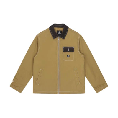 Converse Casual Retro Brown Jacket with Folded Collar 10027970-A01