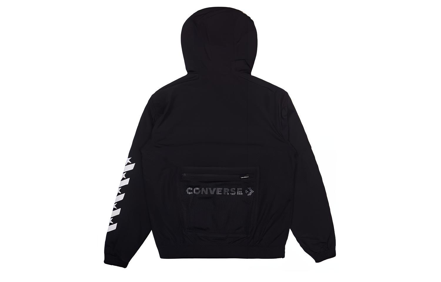 Converse Casual Sports Hoodie Jacket Black 10017080-A03