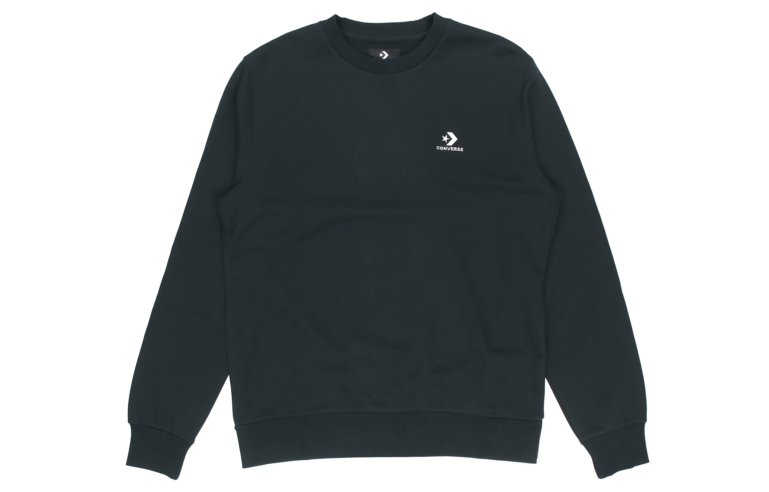 Converse Casual Sports Logo Crewneck Sweatshirt - Black 10020345-A01