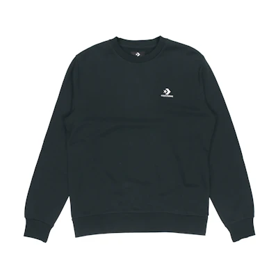 Converse Casual Sports Logo Crewneck Sweatshirt - Black 10020345-A01