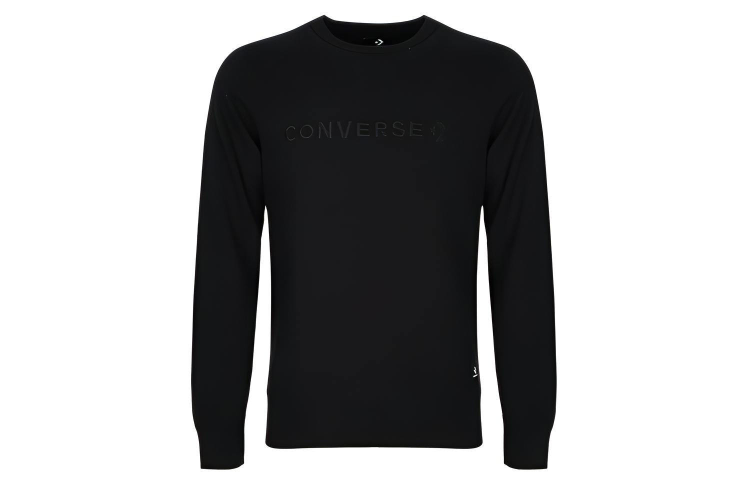 Converse Casual Sports Pullover Crewneck Sweatshirt Black 10008359-A03