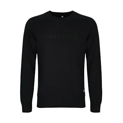 Converse Casual Sports Pullover Crewneck Sweatshirt Black 10008359-A03