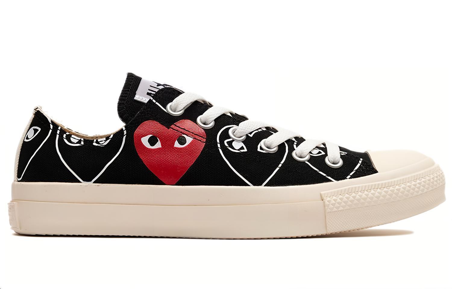 Order 꼼데가르송 x 척테일러 멀티하트 블랙//레드 '화이트' 168983C