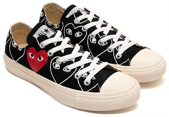 꼼데가르송 x 척테일러 멀티하트 블랙//레드 '화이트' 168983C Lookbook 꼼데가르송 x 척테일러 멀티하트 블랙//레드 '화이트' 168983C