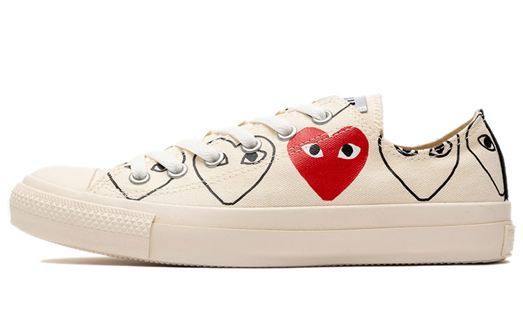 Converse CDG Chuck Taylor All StarMulti-Heart 'Creamwhite Red'